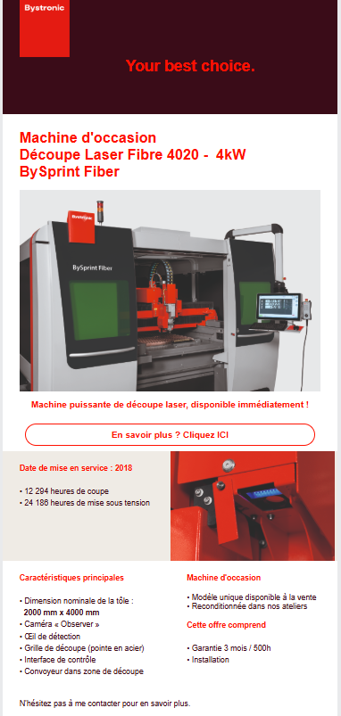 Exemple Email Industrie Occasion