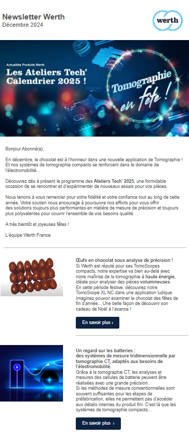 Newletter Industrie Ateliers