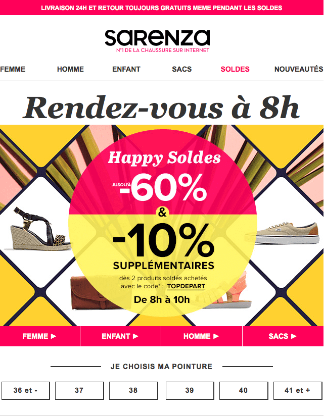 Emailing soldes