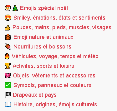 Emojis pour emailing