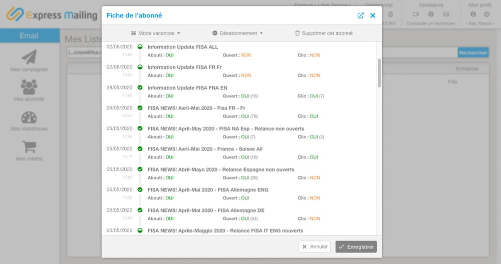 Tracking des actions utilisateurs sur une campagne